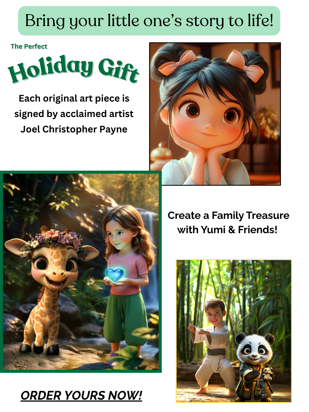 Yumi’s Treasures – Personalized Family Portrait (Custom Illustrated Keepsake)